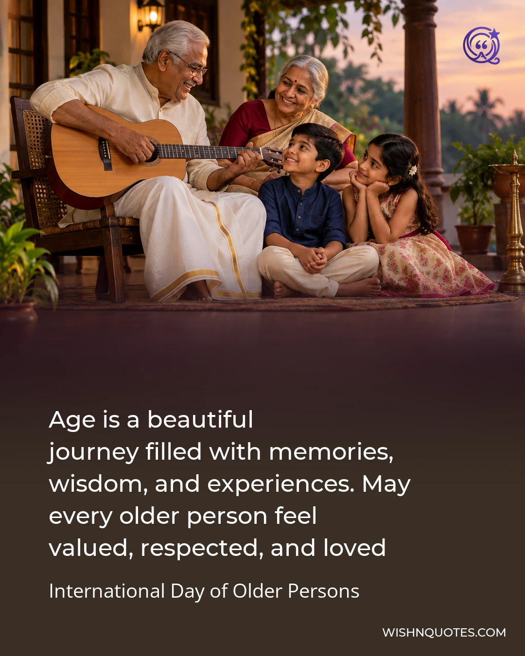 Age is a beautiful journey filled with memories, wisdom, and experiences. May every older person feel valued, respected, and loved