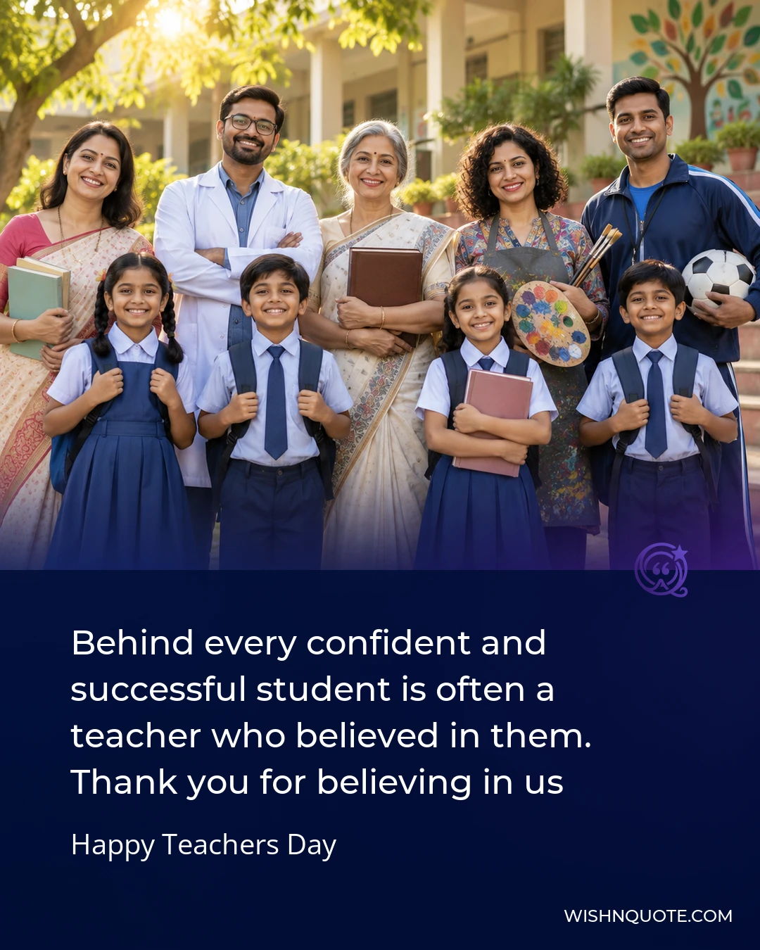 Behind every confident and successful student is often a teacher who believed in them. Thank you for believing in us