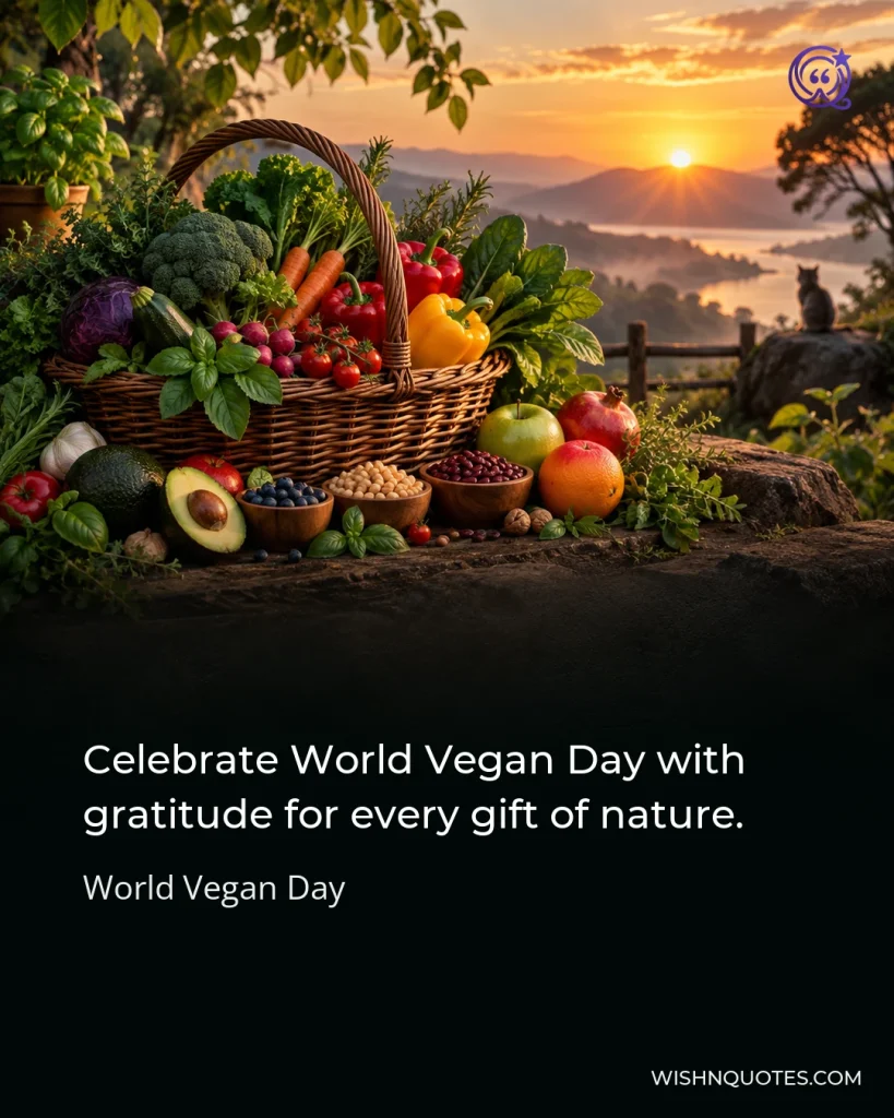 Celebrate World Vegan Day with gratitude for every gift of nature.