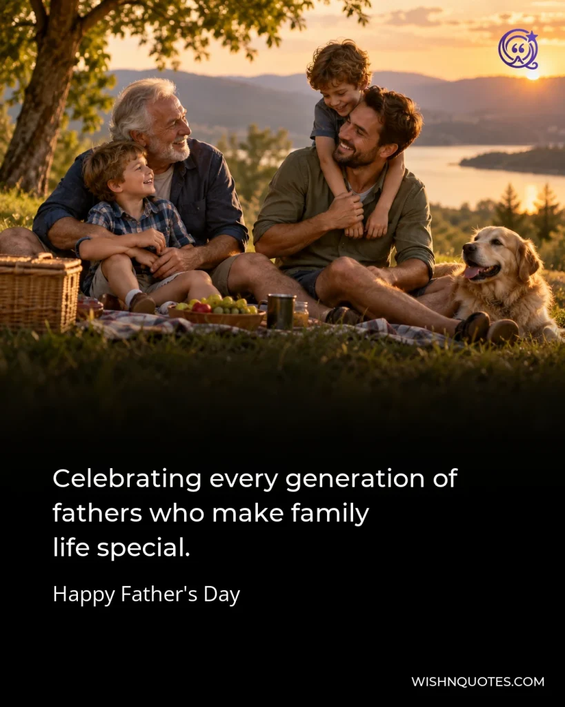 Celebrating every generation of fathers who make family life special.