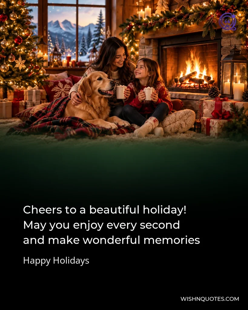 Cheers to a beautiful holiday! May you enjoy every second and make wonderful memories