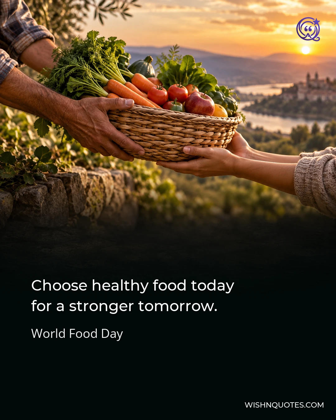 Choose healthy food today for a stronger tomorrow.