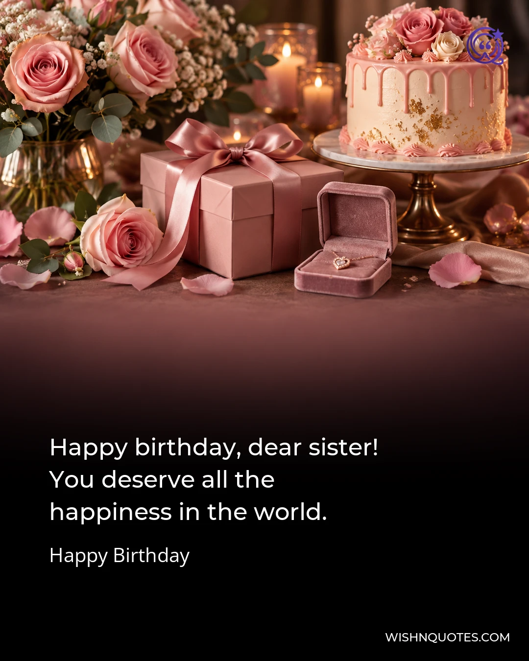 Happy birthday, dear sister! You deserve all the happiness in the world.
