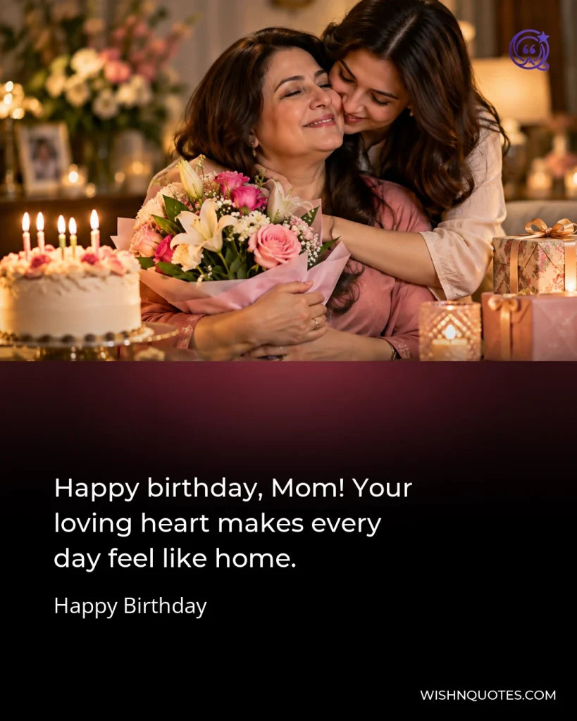 Happy birthday, Mom! Your loving heart makes every day feel like home.