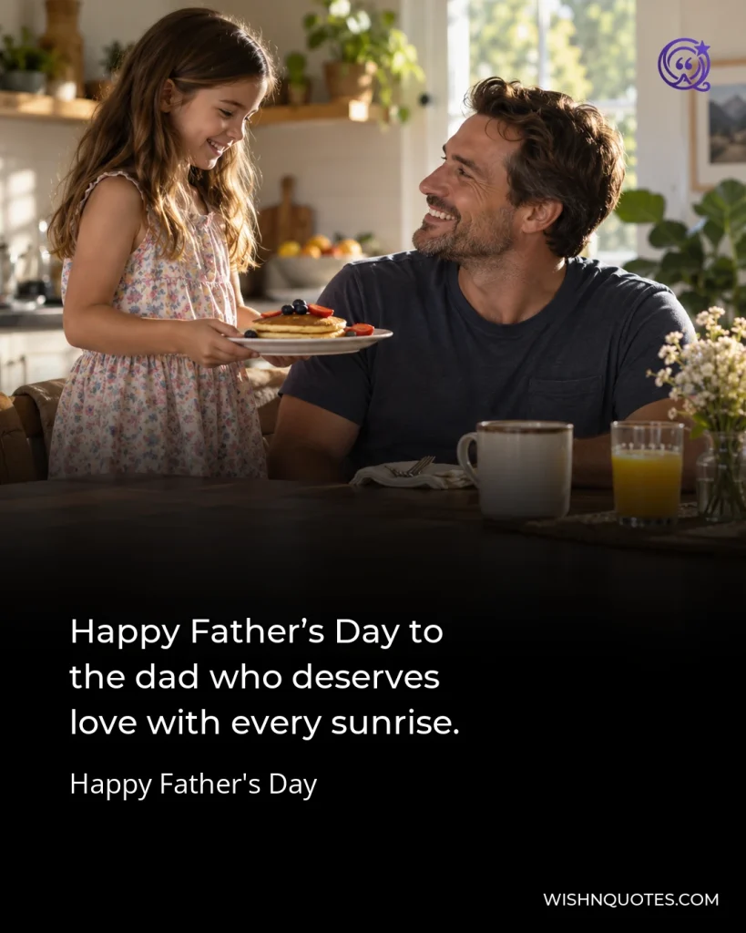 Happy Father’s Day to the dad who deserves love with every sunrise.
