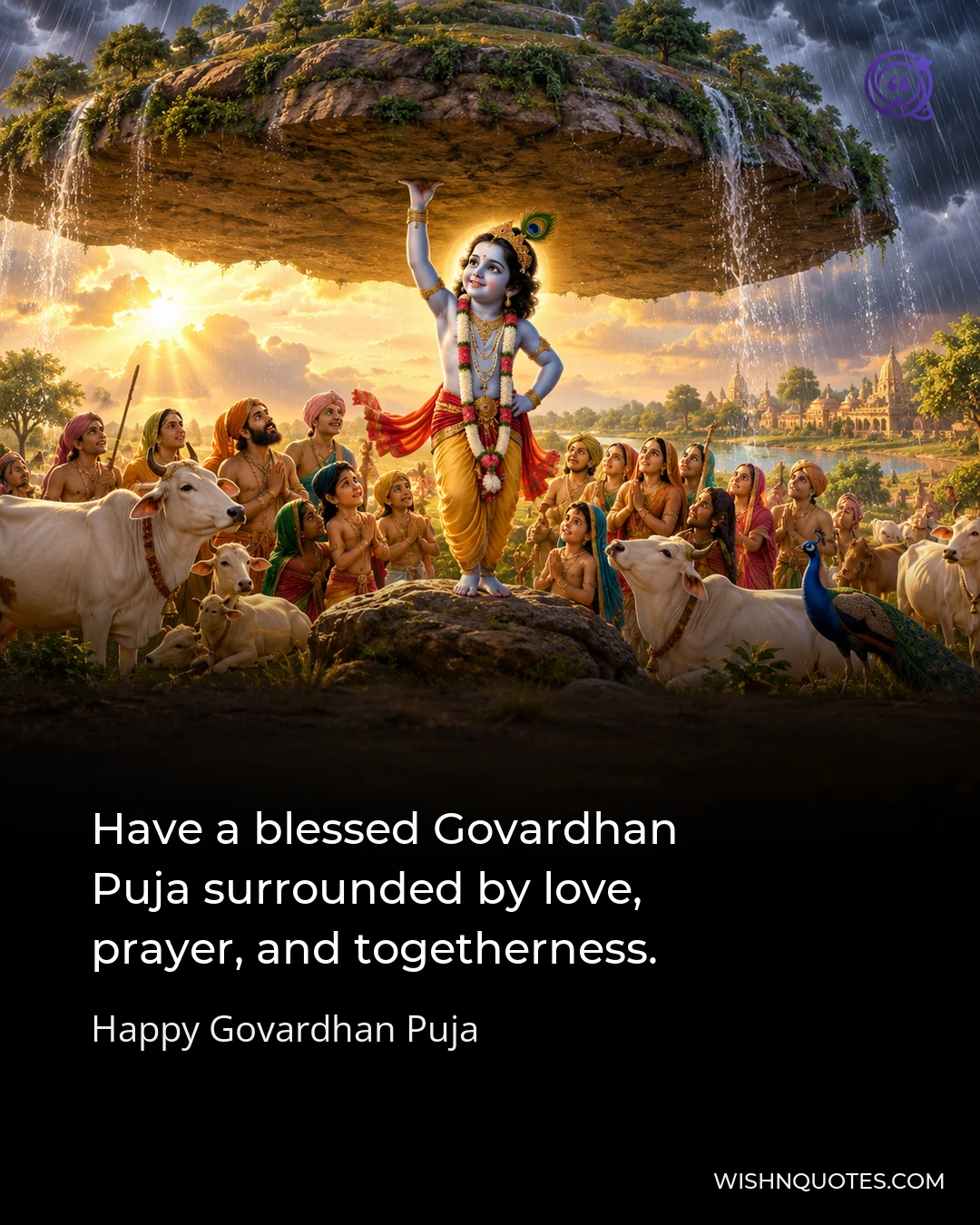Have a blessed Govardhan Puja surrounded by love, prayer, and togetherness.