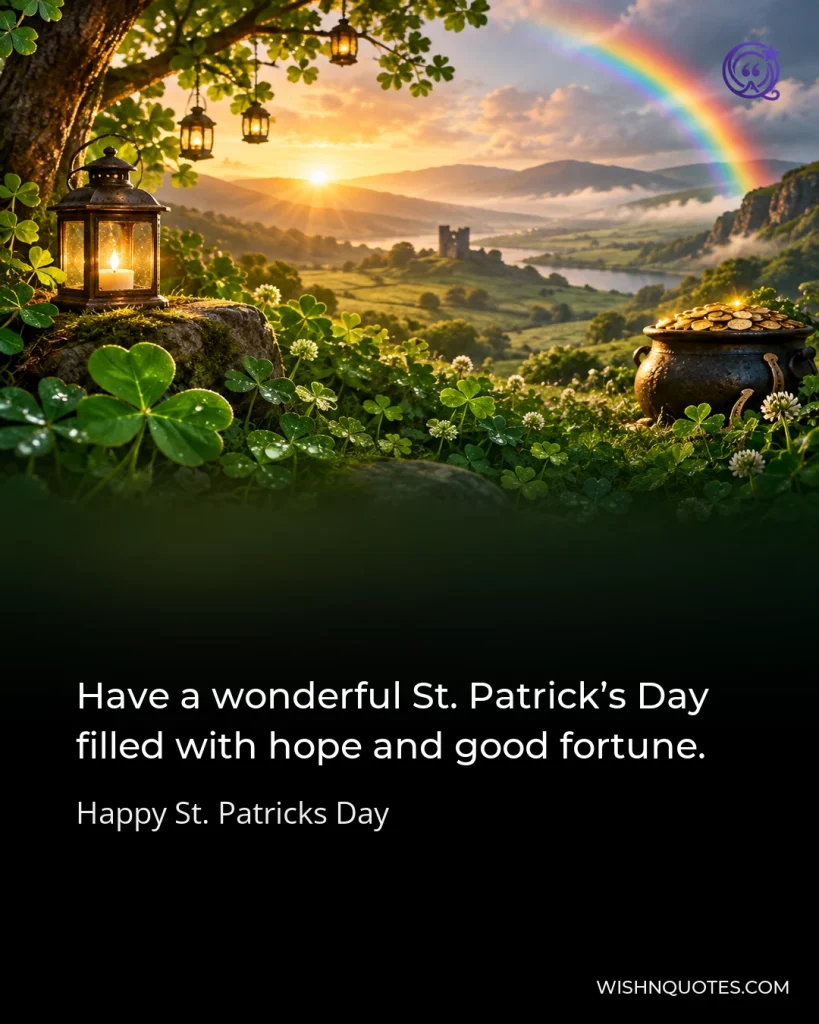 Have a wonderful St. Patrick’s Day filled with hope and good fortune.