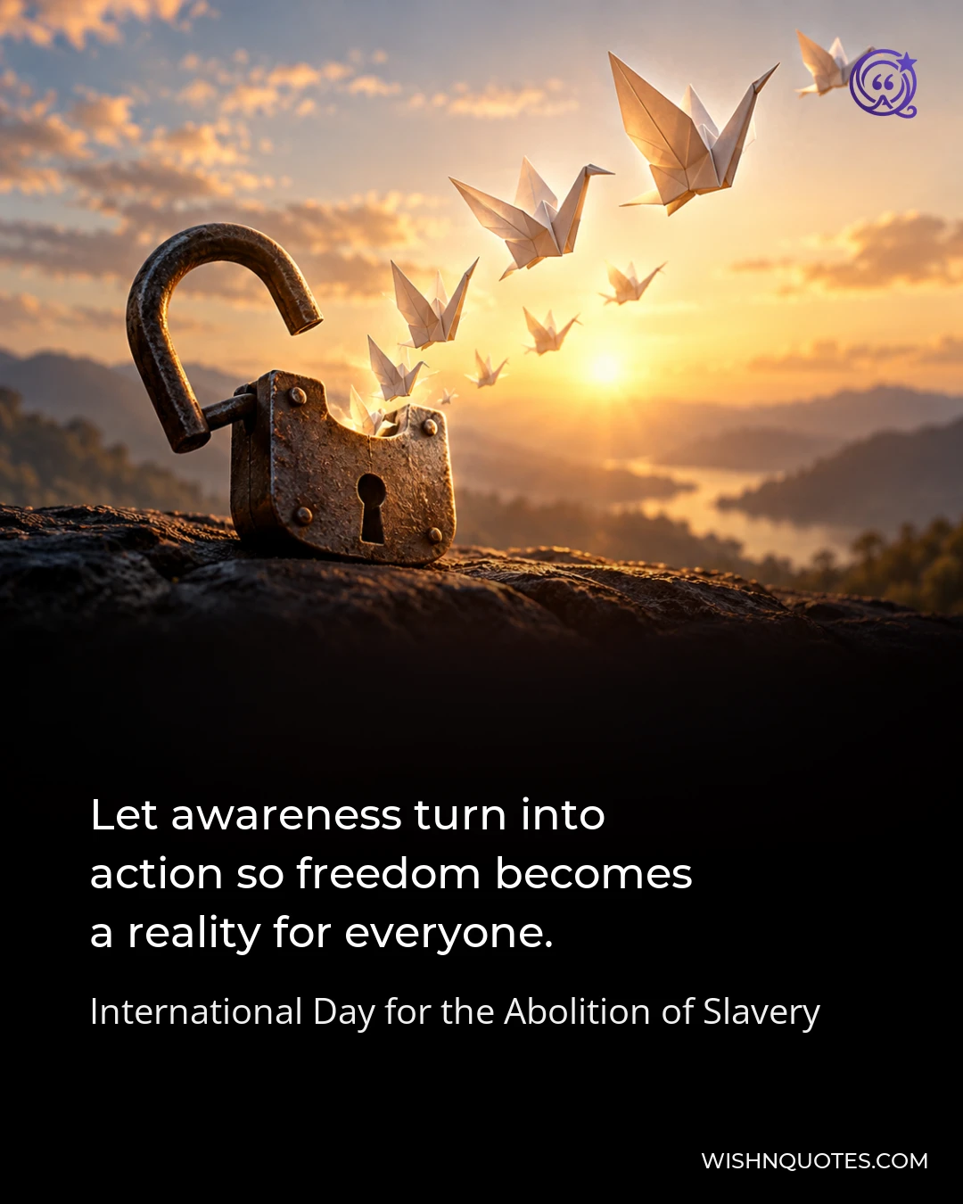 Let awareness turn into action so freedom becomes a reality for everyone.