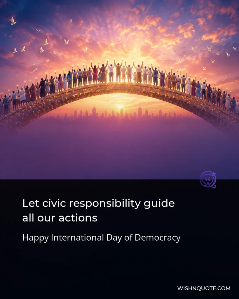 Let civic responsibility guide all our actions