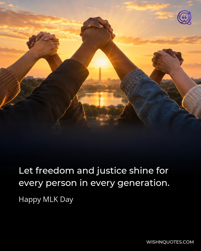 Let freedom and justice shine for every person in every generation.