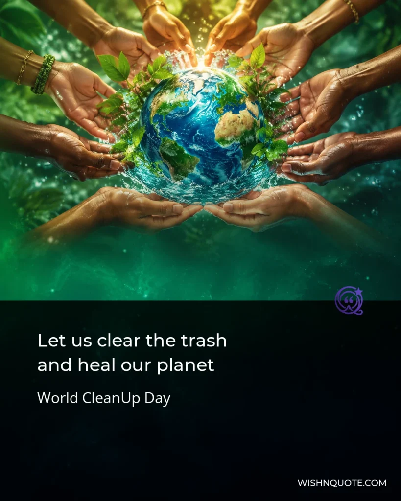 Let us clear the trash and heal our planet