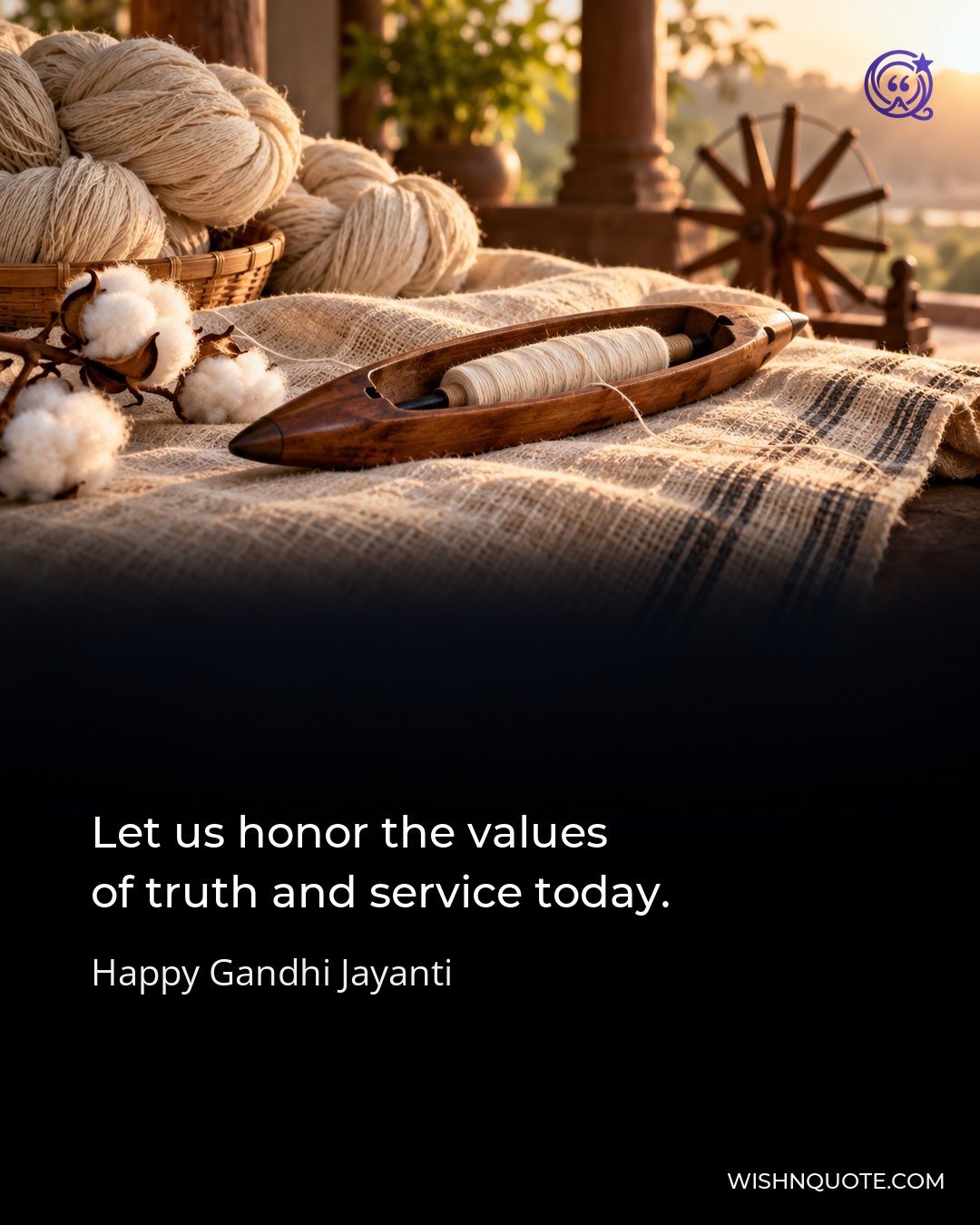 Let us honor the values of truth and service today.