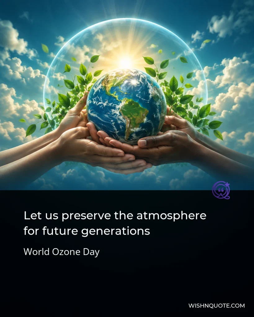 Let us preserve the atmosphere for future generations