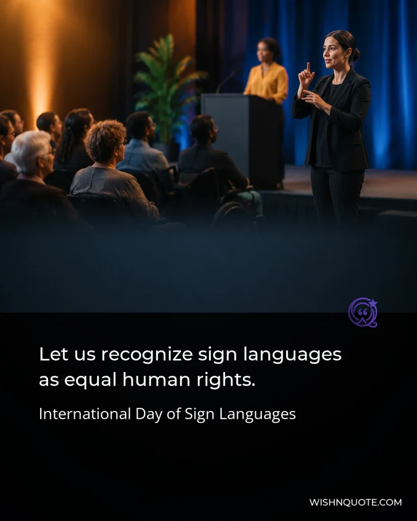 Let us recognize sign languages as equal human rights.