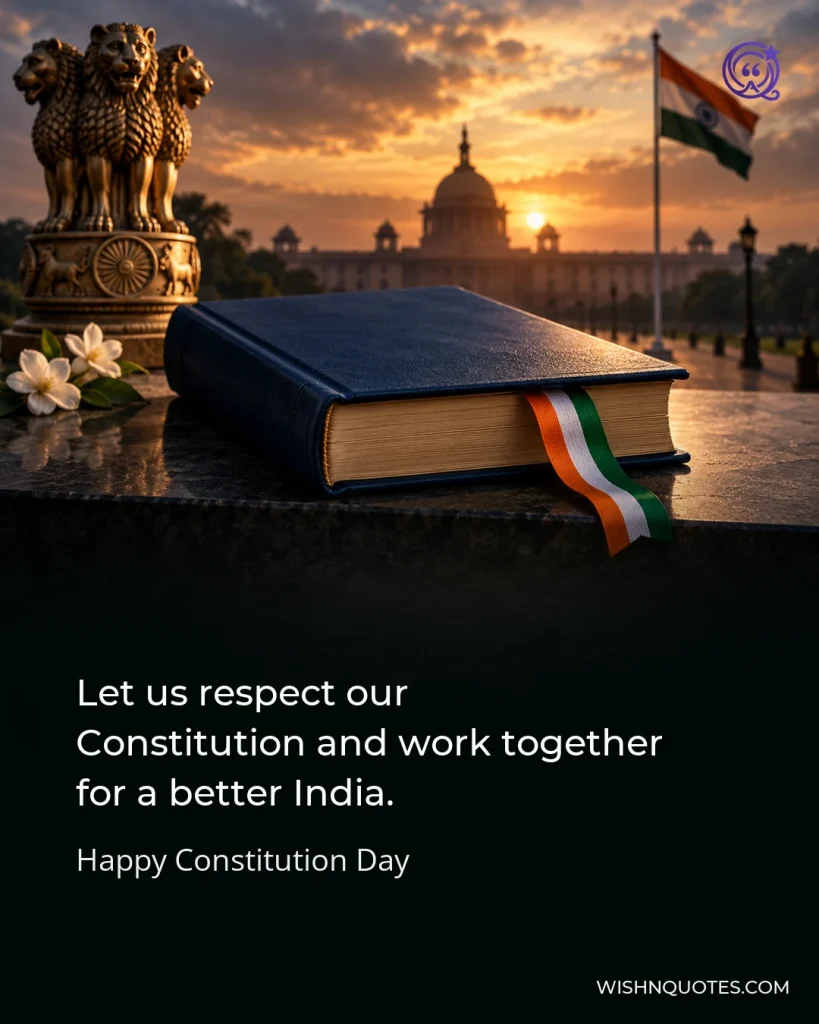 Let us respect our Constitution and work together for a better India.
