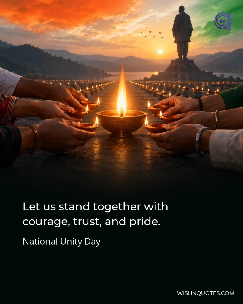 Let us stand together with courage, trust, and pride.