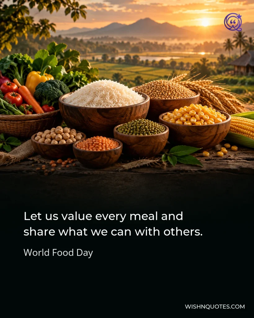 Let us value every meal and share what we can with others.
