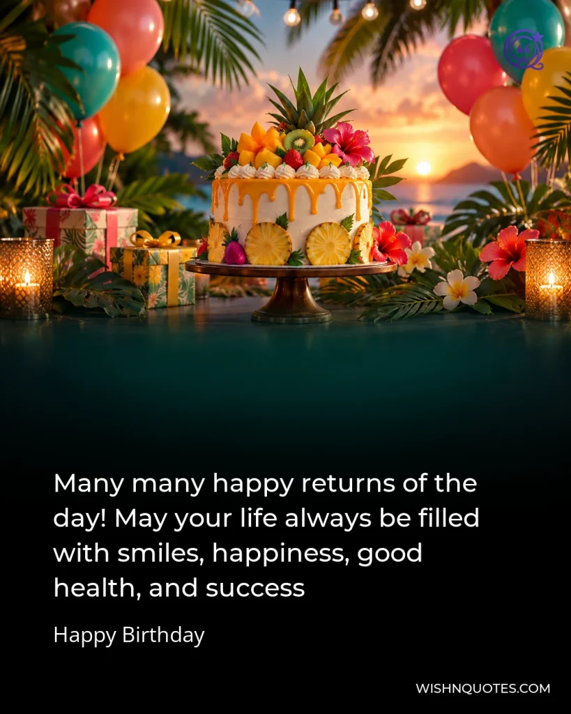 Many many happy returns of the day! May your life always be filled with smiles, happiness, good health, and success