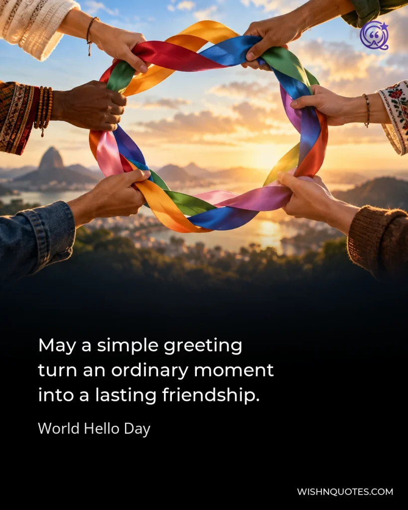 May a simple greeting turn an ordinary moment into a lasting friendship.