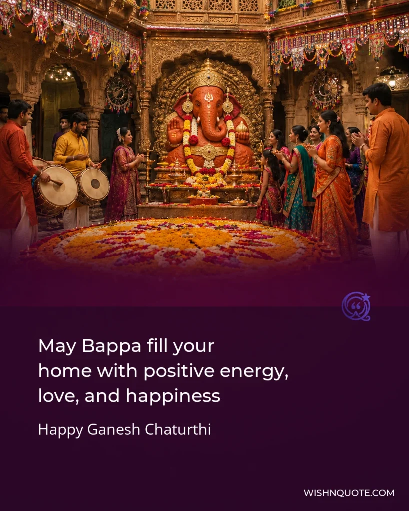 May Bappa fill your home with positive energy, love, and happiness