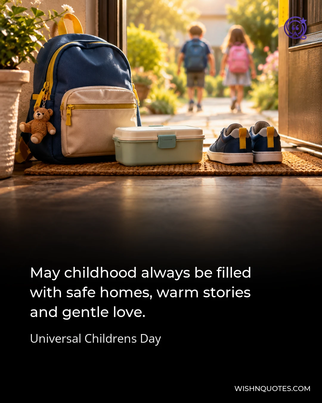 May childhood always be filled with safe homes, warm stories and gentle love.
