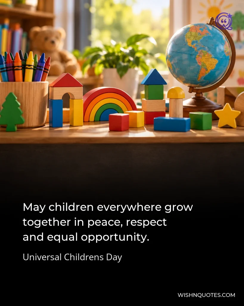 May children everywhere grow together in peace, respect and equal opportunity.