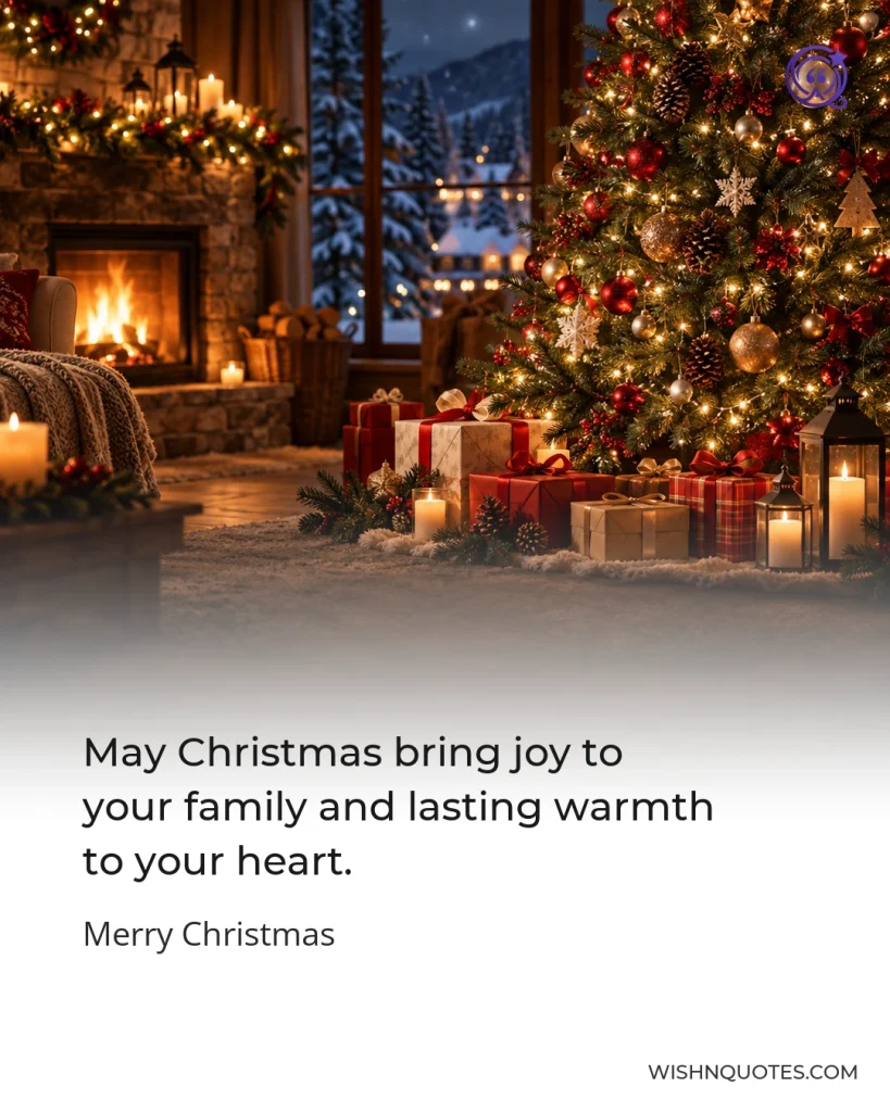 May Christmas bring joy to your family and lasting warmth to your heart.
