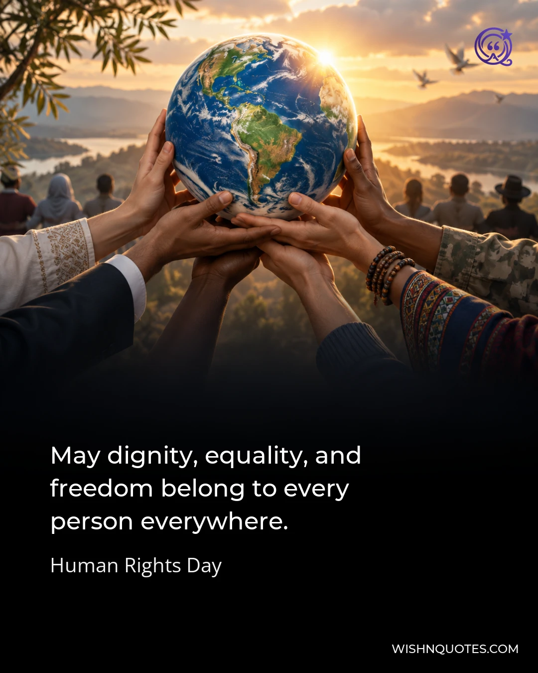 May dignity, equality, and freedom belong to every person everywhere.