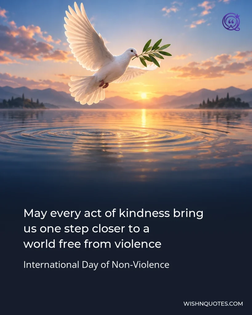 May every act of kindness bring us one step closer to a world free from violence