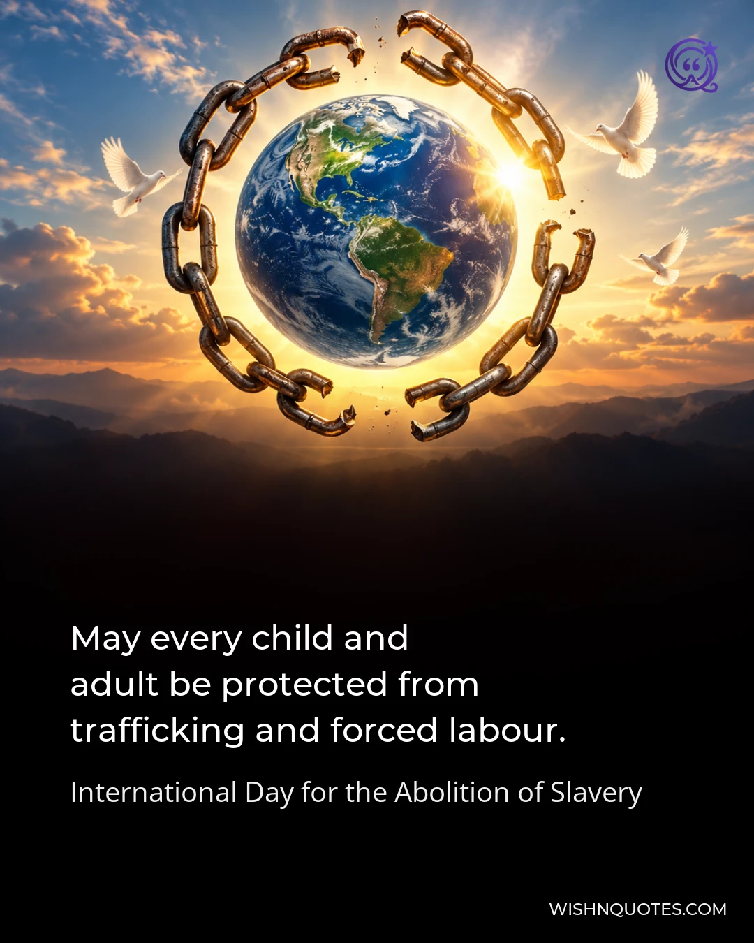 May every child and adult be protected from trafficking and forced labour.