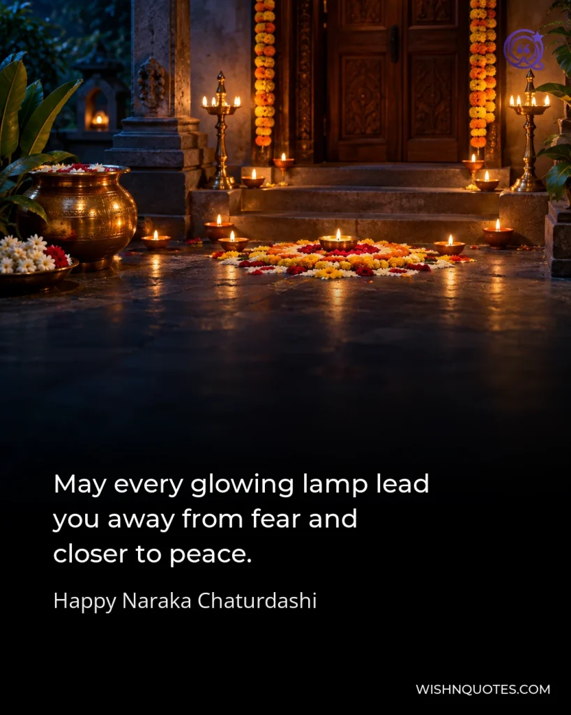 May every glowing lamp lead you away from fear and closer to peace.