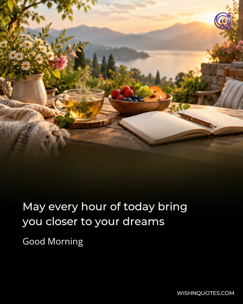 May every hour of today bring you closer to your dreams