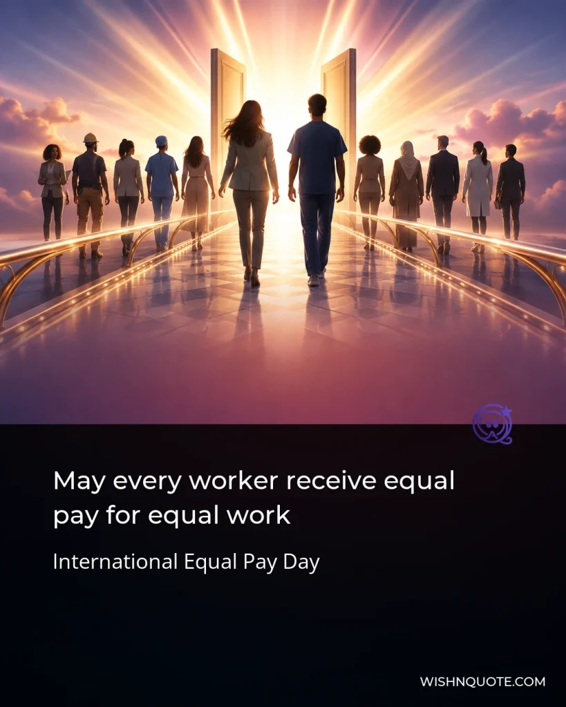 May every worker receive equal pay for equal work