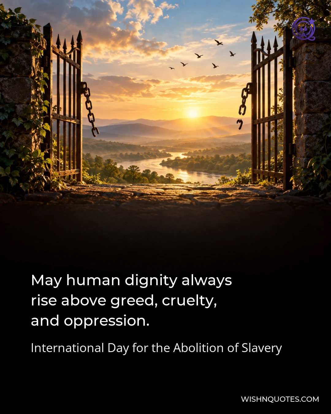 May human dignity always rise above greed, cruelty, and oppression.