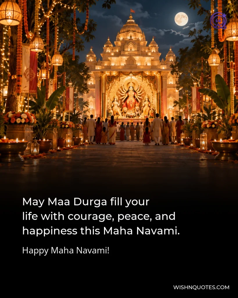 May Maa Durga fill your life with courage, peace, and happiness this Maha Navami.