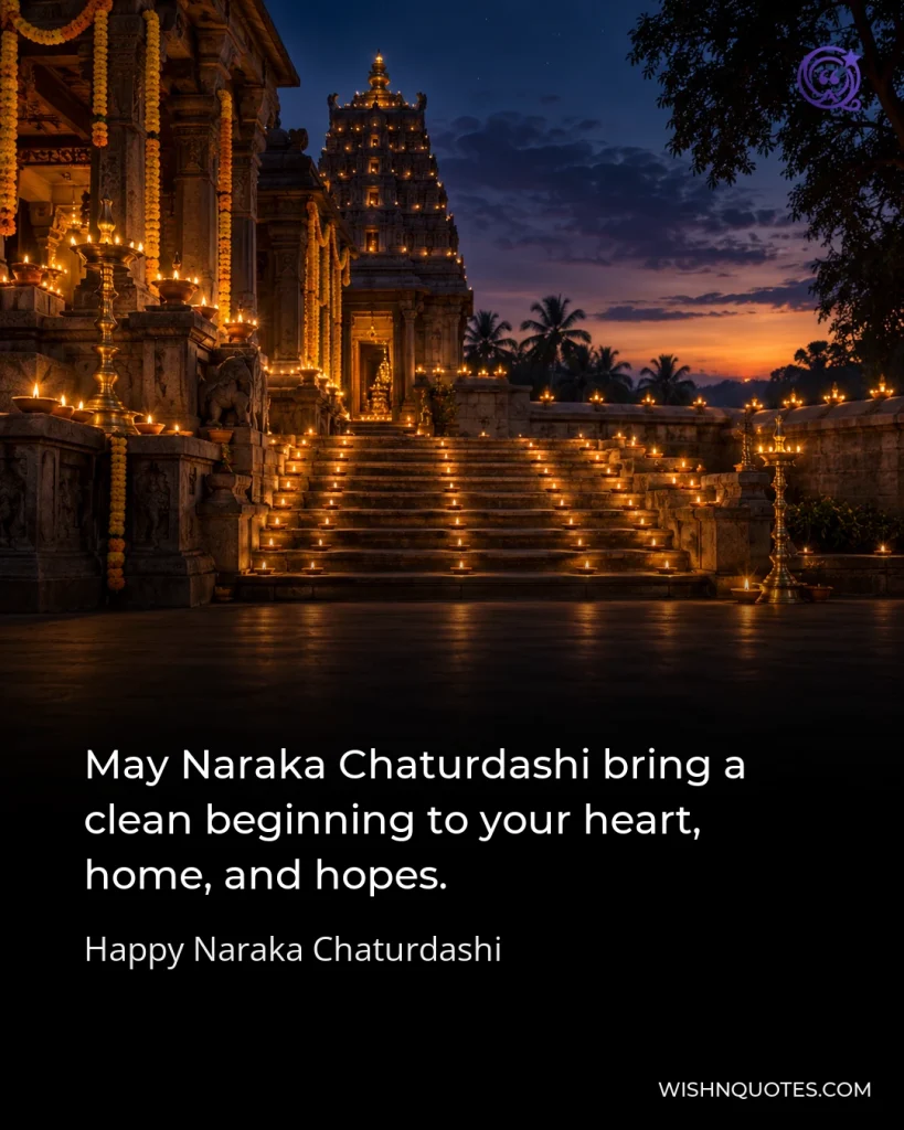 May Naraka Chaturdashi bring a clean beginning to your heart, home, and hopes.