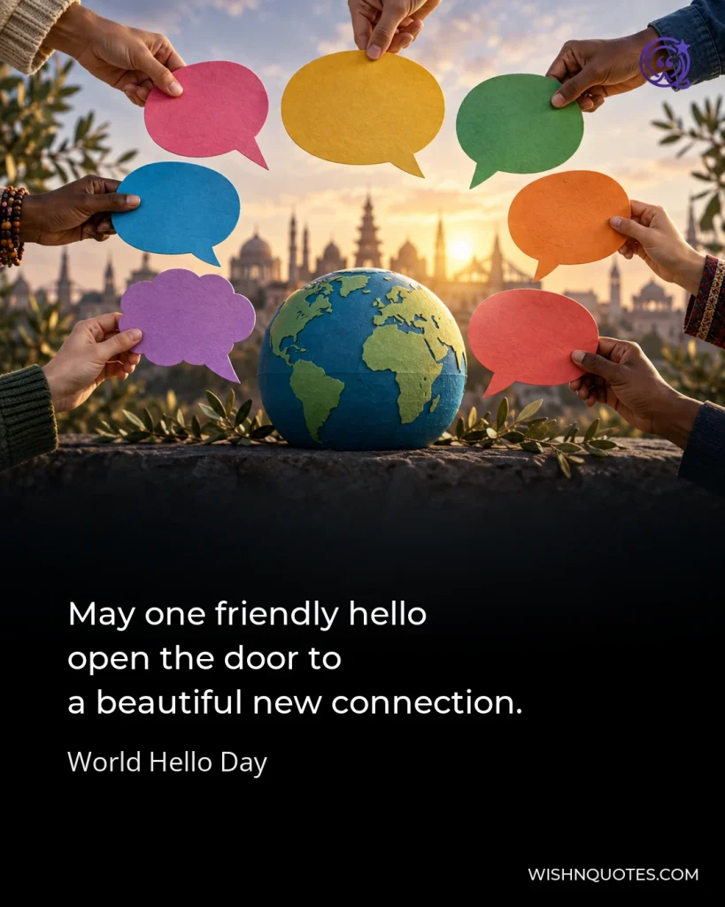 May one friendly hello open the door to a beautiful new connection.