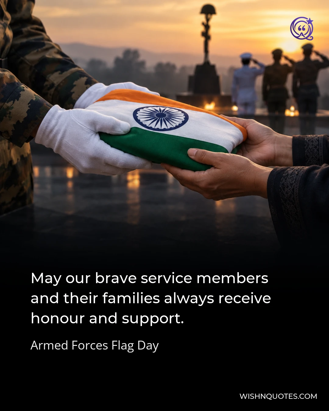 May our brave service members and their families always receive honour and support.