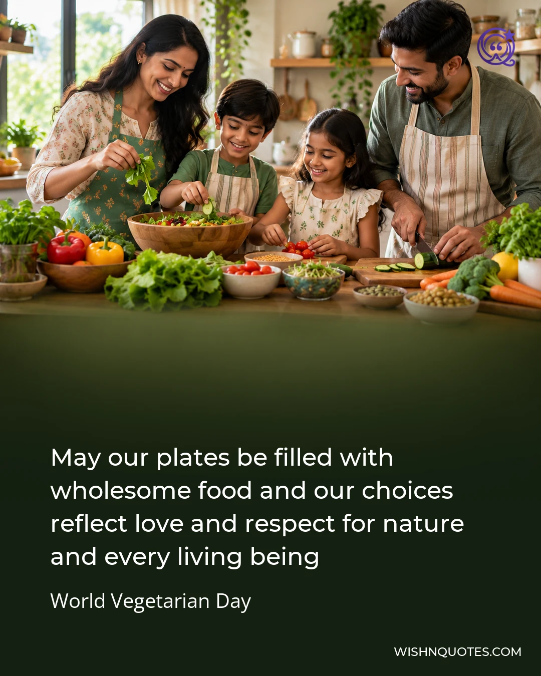 May our plates be filled with wholesome food and our choices reflect love and respect for nature and every living being