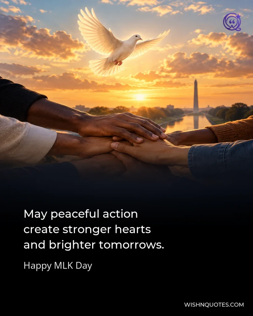 May peaceful action create stronger hearts and brighter tomorrows.