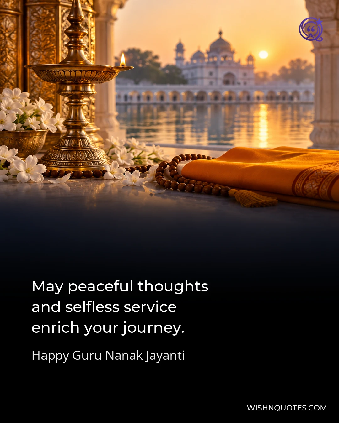 May peaceful thoughts and selfless service enrich your journey.