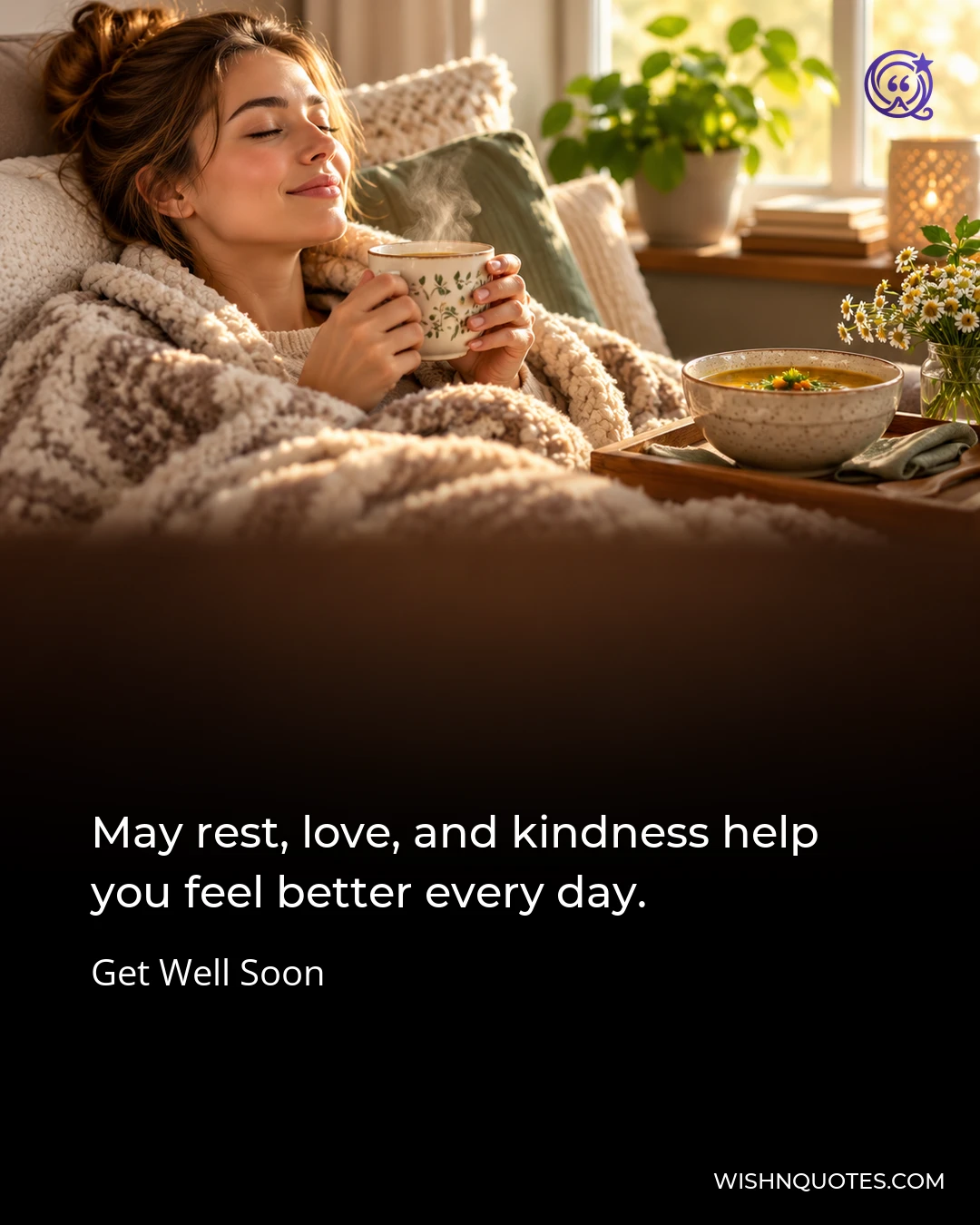 May rest, love, and kindness help you feel better every day.
