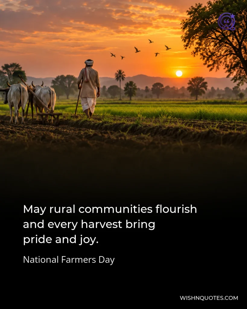 May rural communities flourish and every harvest bring pride and joy.