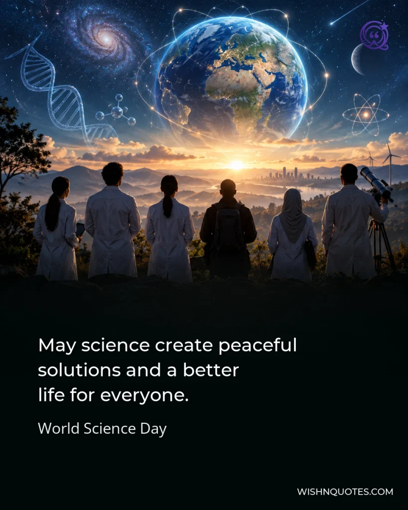 May science create peaceful solutions and a better life for everyone.