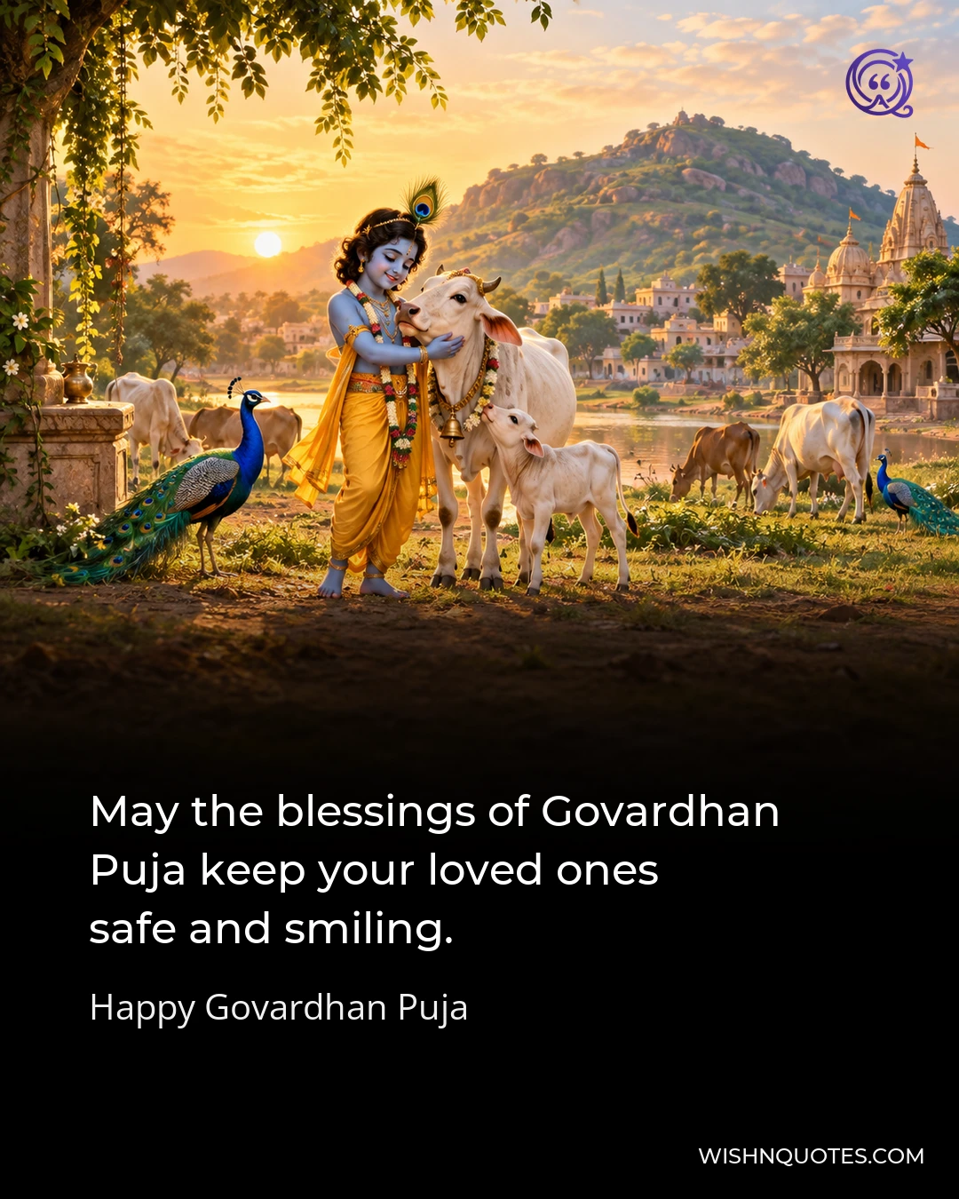 May the blessings of Govardhan Puja keep your loved ones safe and smiling.