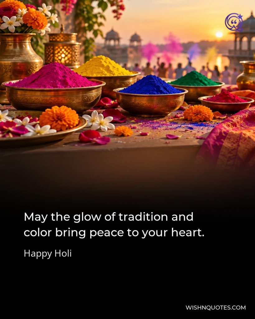 May the glow of tradition and color bring peace to your heart.