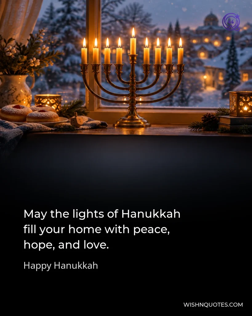 May the lights of Hanukkah fill your home with peace, hope, and love.
