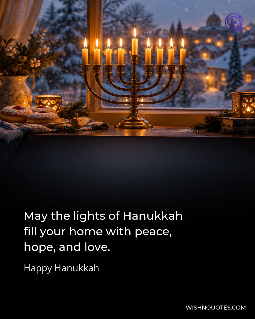 May the lights of Hanukkah fill your home with peace, hope, and love.
