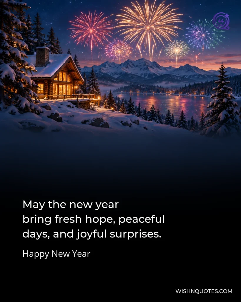 May the new year bring fresh hope, peaceful days, and joyful surprises.