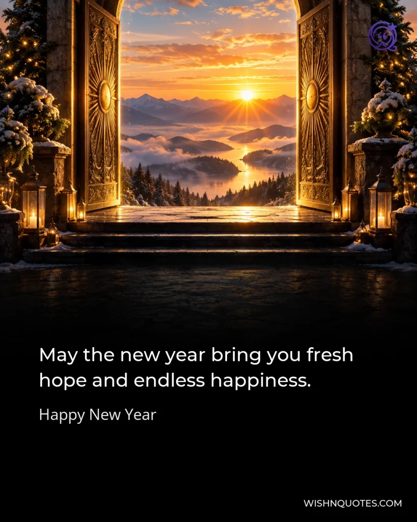 May the new year bring you fresh hope and endless happiness.